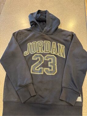 Youth size 10 yrs hooded long sleeve sweatshirt. Jordan 23.